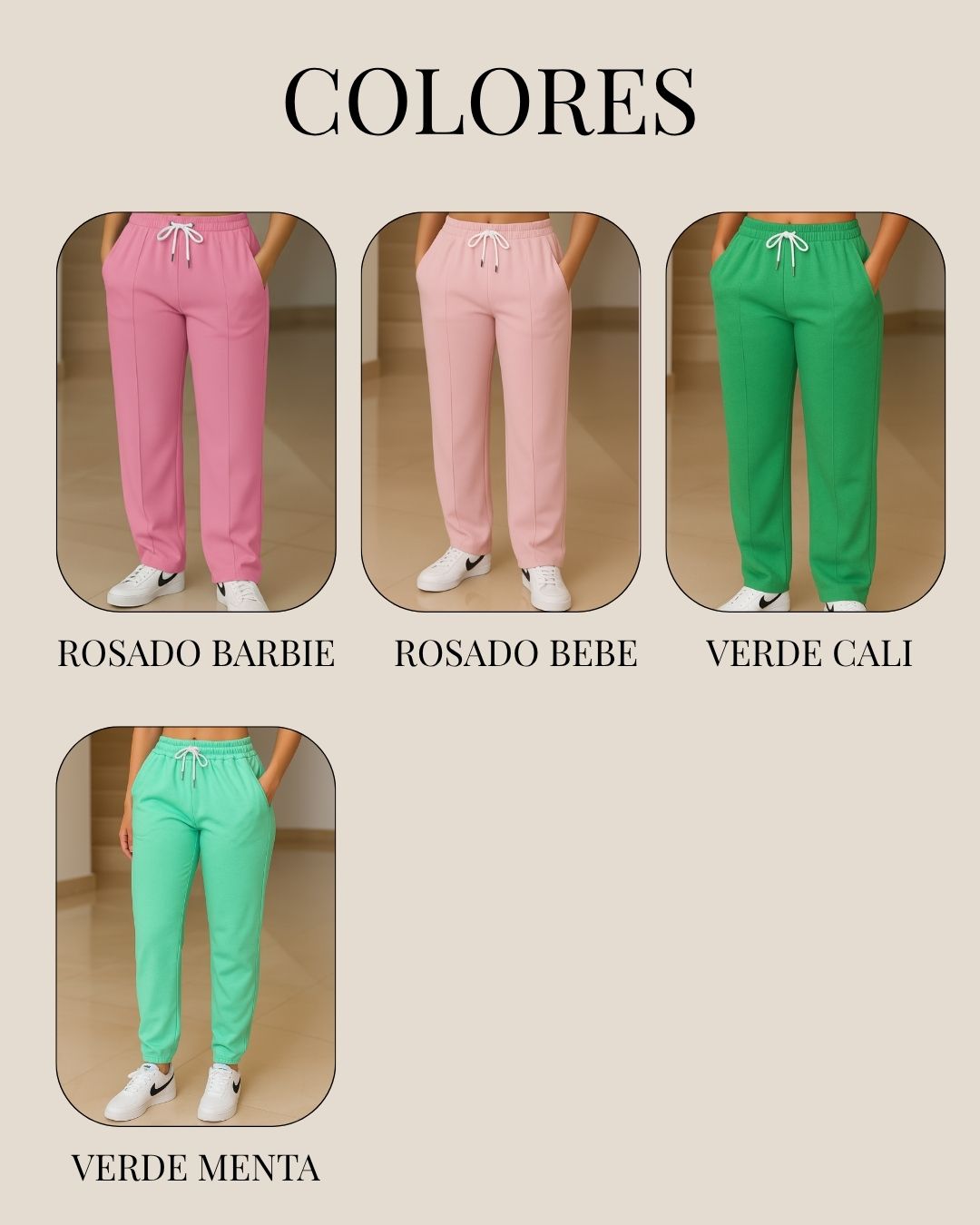 JOGGER BOTA RECTA PARA DAMA