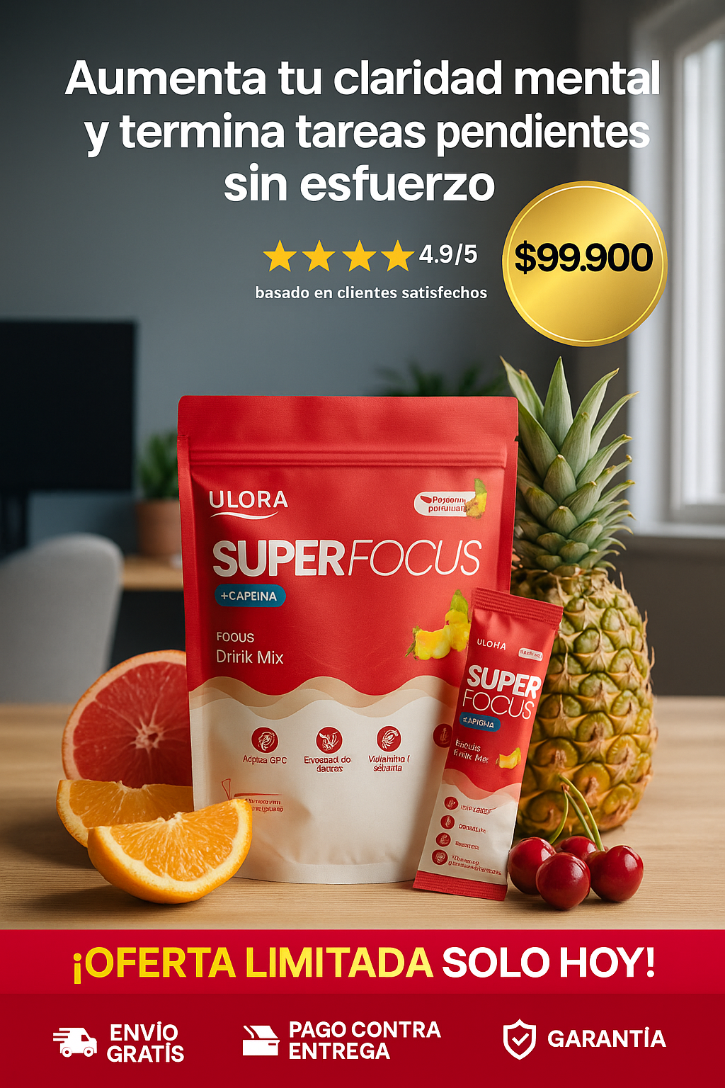 Ulora™ Superfocus-Mezcla Natural para Beber