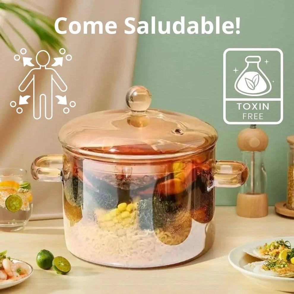 OLLA DE VIDRIO TEMPLADO+CUCHARA GRAMERA | LLEVA HOY GRATIS LIBRO PDF🔥✅