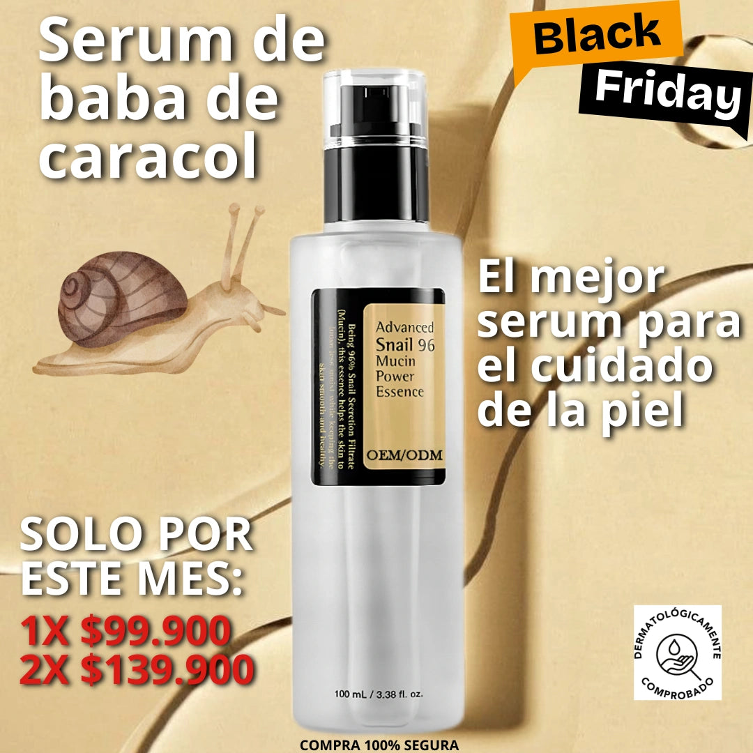 Serum de Baba de caracol Mucina essence - Repara tu piel así como el caparazón del caracol