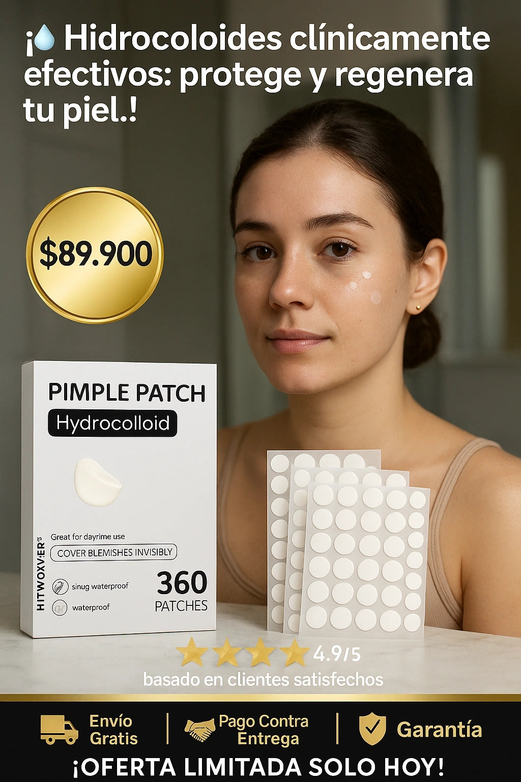 PIMPLE PATCH™ 360 parches para acné facial Invisibles