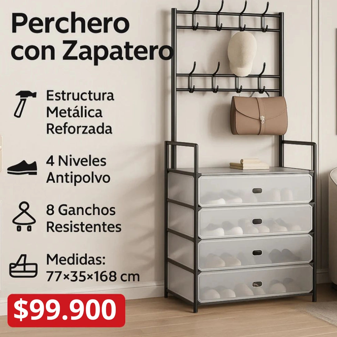 ORGANIZADOR ZAPATERO CON PERCHERO👕👜👞