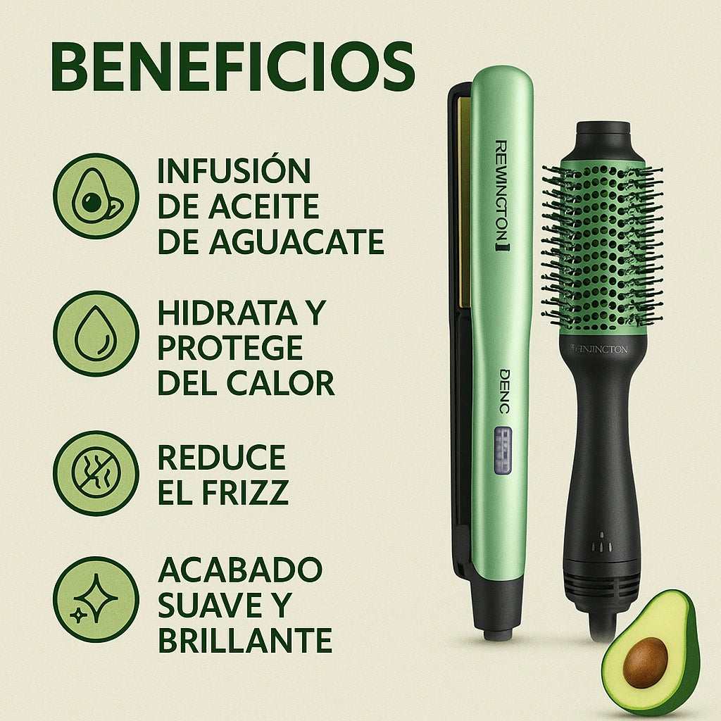 COMBO AGUACATE🥑 PLANCHA + CEPILLO || ENVIO GRATIS🎁