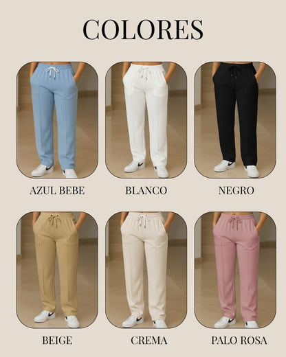 JOGGER BOTA RECTA PARA DAMA