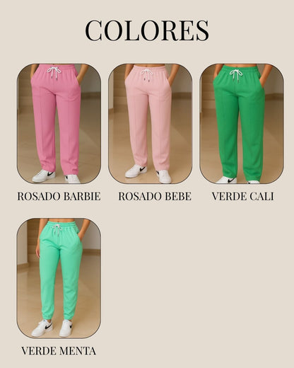 JOGGER BOTA RECTA PARA DAMA