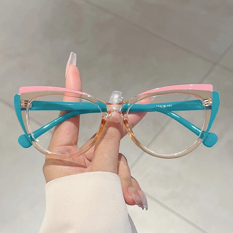 GAFAS ANTI LUZ AZUL INCLUYE ESTUCHE || MARCO- OJO DE GATO DISEÑO ELEGANTE🐱❤️