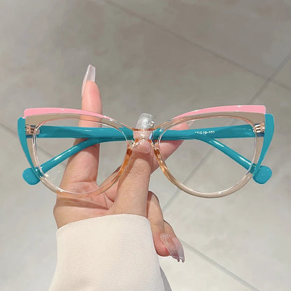 GAFAS ANTI LUZ AZUL INCLUYE ESTUCHE || MARCO- OJO DE GATO DISEÑO ELEGANTE🐱❤️