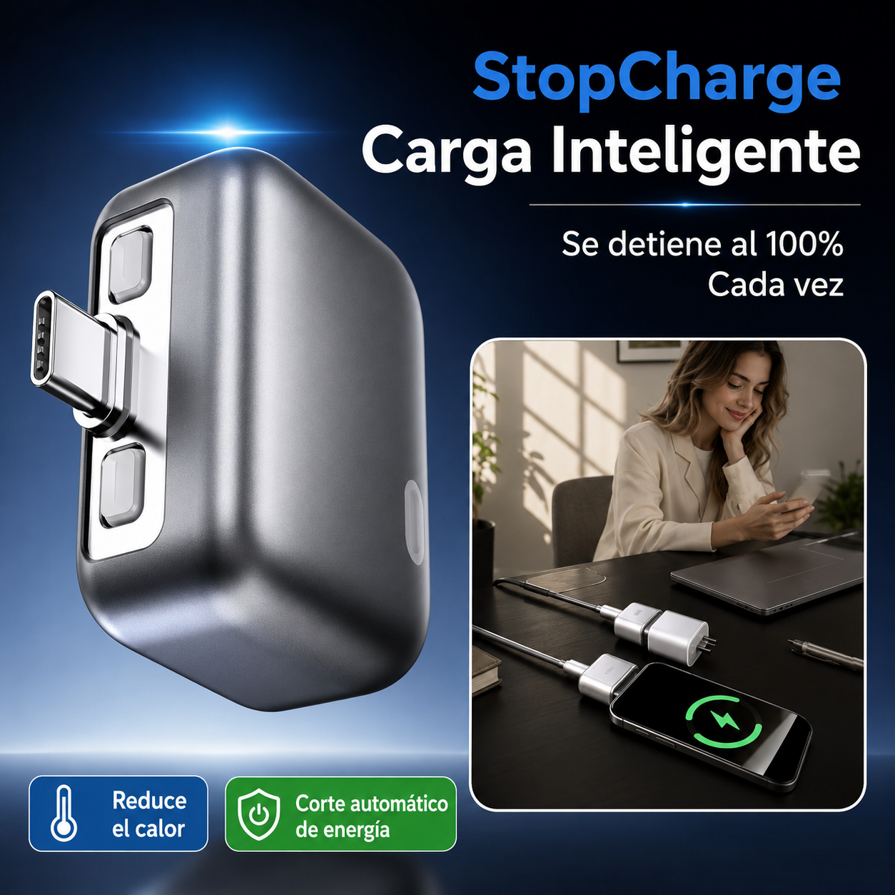 VoltGuard™ Adaptador de corriente con desconexión Automática