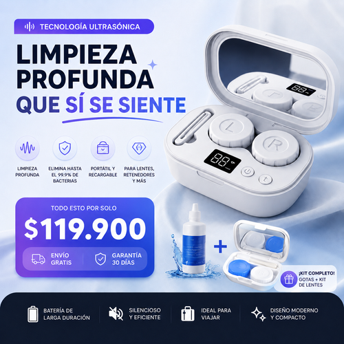 VisoClean™ Limpiador ultrasonico lentes de contacto