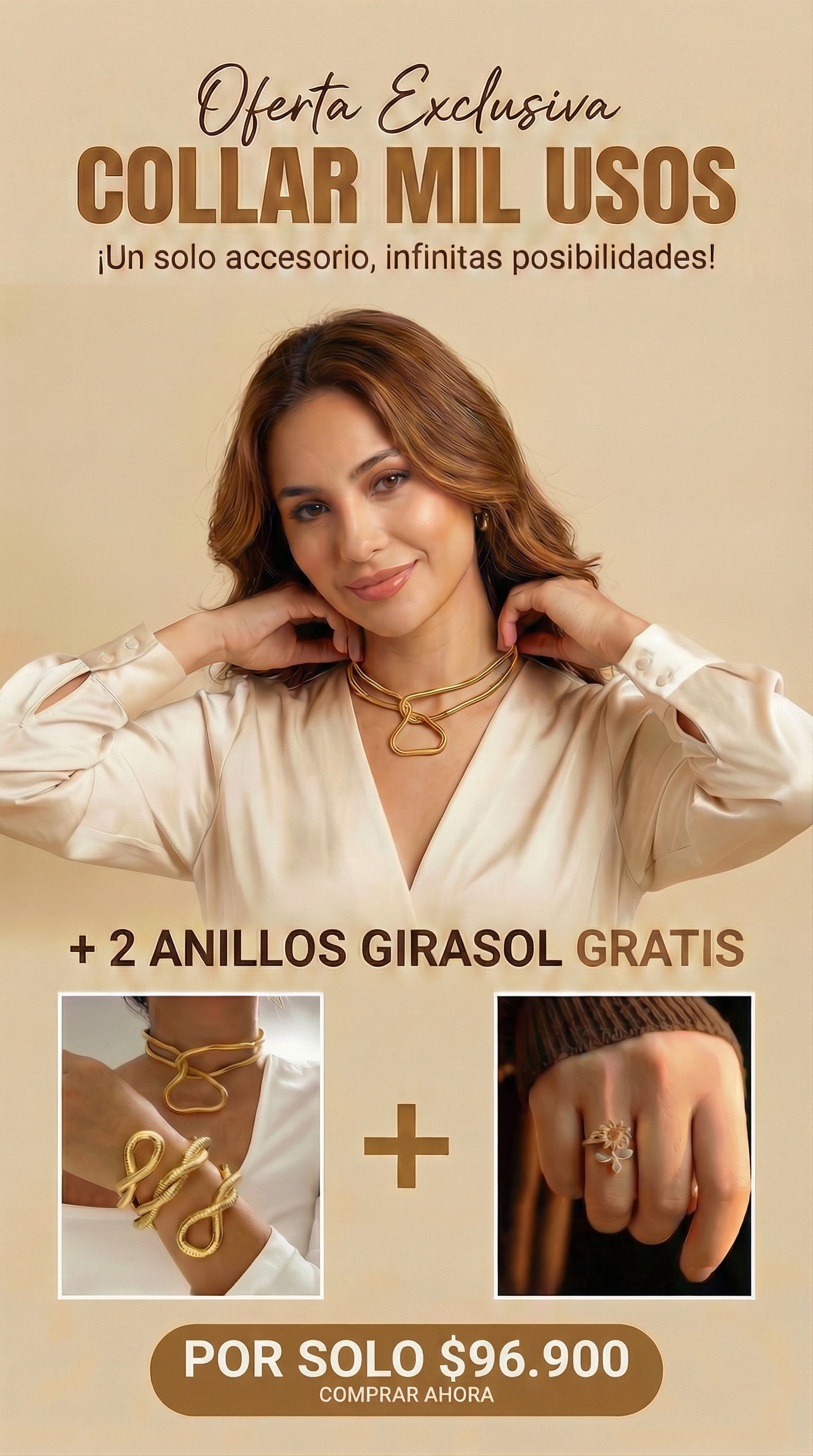 Collar Flexible Mil Usos + 2 ANILLOS DE GIRASOL GRATIS🎁