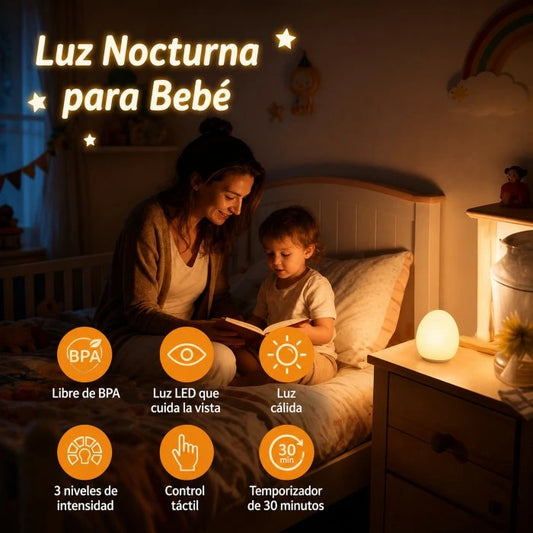 Jolywell ™ Luz nocturna para niños RGB recargable