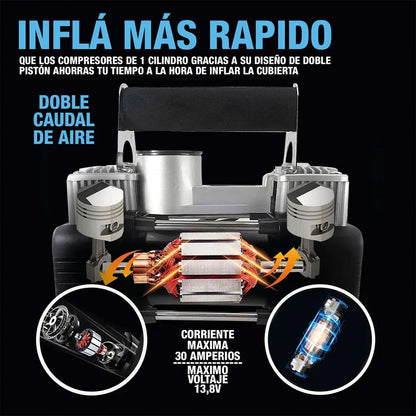 Compresor 4x4 Doble pistón: Tu aliado en el camino🛣️🏎️