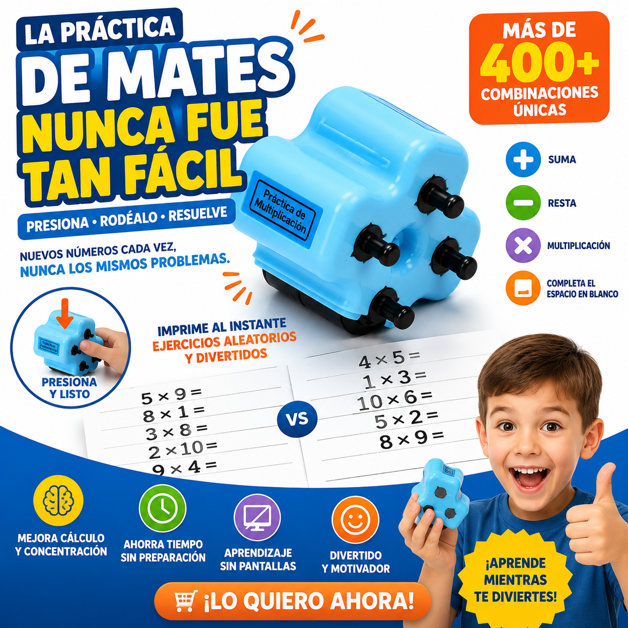 Edumatik™ Tutor matemático 4 en 1 para pequeños genios