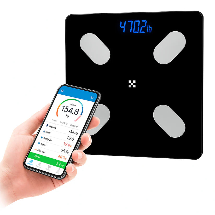Pesa Bascula Inteligente Bluetooth Grasa Peso Corporal|| CON APP DESDE CELULAR | ENVIO GRATIS🏠✅