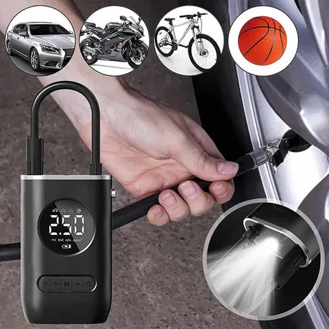 MINI COMPRESOR PORTÁTIL- CON ACCESORIOS||ENVIO GRATIS ✅