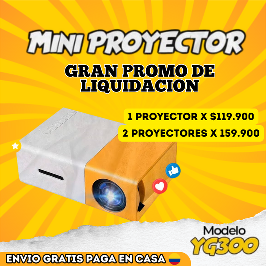 Mini Proyector Portátil, Vive la Experiencia del cine en casa!