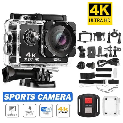 CAMARA DEPORTIVA GO PRO 4K || WIFI- APRUEBA DE AGUA|| CONTROL REMOTO✨