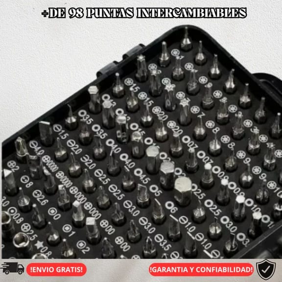 Kit destornillador 115 en 1 - Multi tarea