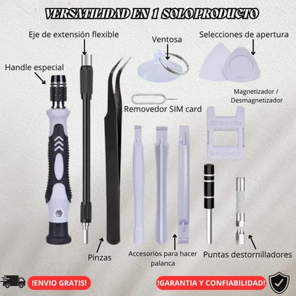 Kit destornillador 115 en 1 - Multi tarea