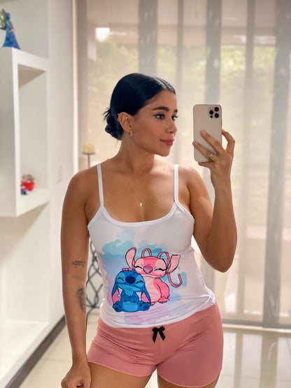 PIJAMA SHORT PIEL DE DURAZNO TALLA UNICA 🍑 HIPER-OFERTA