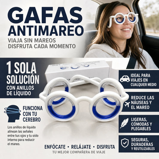 GAFAS PARA EL MAREO-alivian el mareo en el coche, el aire y el mar, gafas antináuseas y antivértigo, sin lentes líquidas para adultos o niños