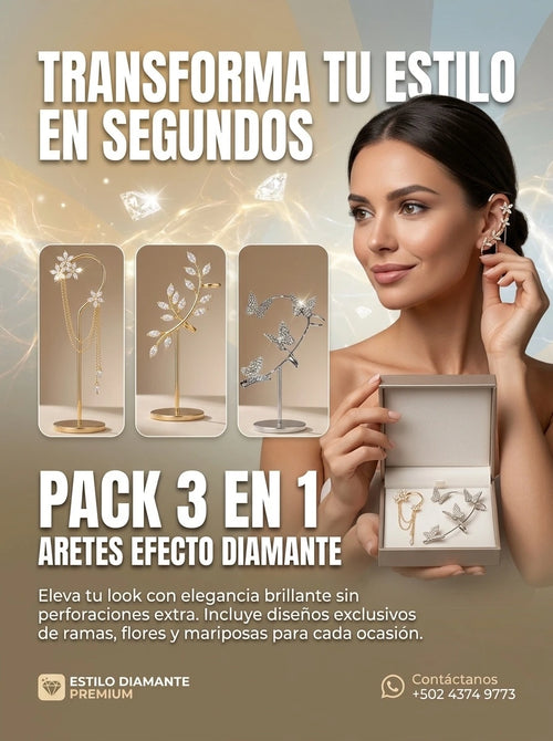 PACK X3 EAR CUFF GIRLY PARA TU OREJA
