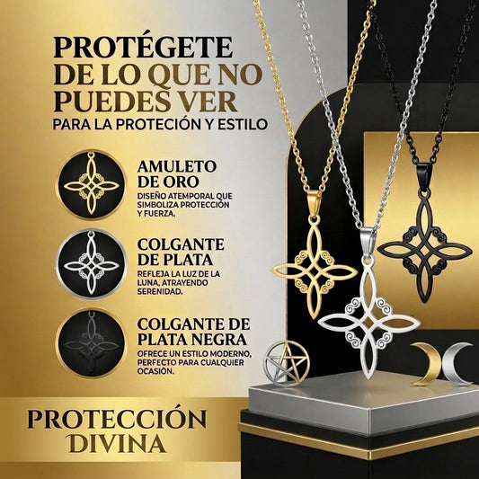 2 COLLAR UNISEX NUDO DE BRUJA-PROTECCIÓN DIVINA