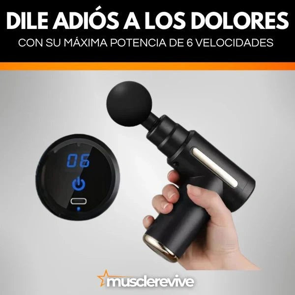MuscleRevive® | Pistola de Masaje USB🔋 + Guía de Flexibilidad || Parche Masajeador Eléctrico GRATIS HOY 🎁