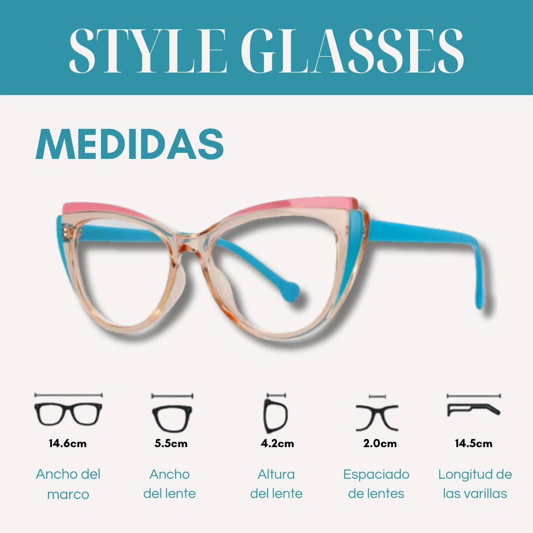 GAFAS ANTI LUZ AZUL INCLUYE ESTUCHE || MARCO- OJO DE GATO DISEÑO ELEGANTE🐱❤️