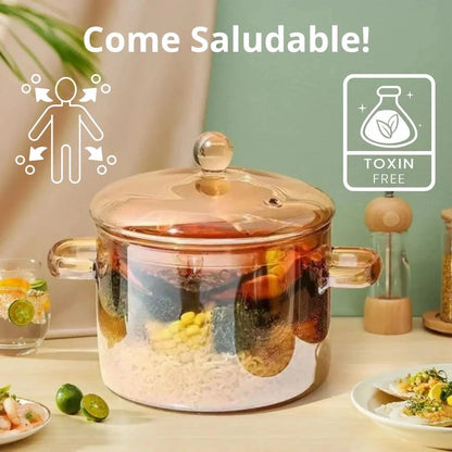 OLLA DE VIDRIO TEMPLADO+CUCHARA GRAMERA | LLEVA HOY GRATIS LIBRO PDF🔥✅