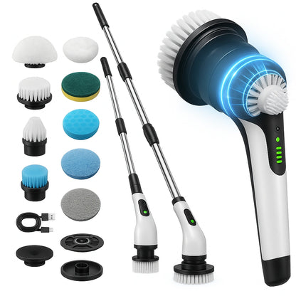 CEPILLO ELECTRICO GIRATORIO USB || 9 PIEZAS INTERCAMBIABLES | ENVIO GRATIS🫧🧼