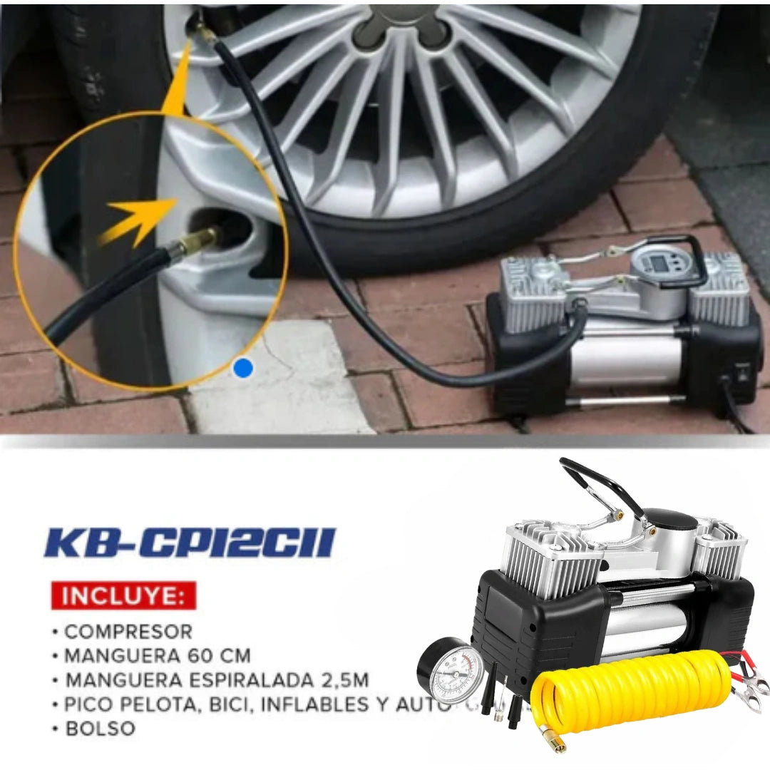Compresor 4x4 Doble pistón: Tu aliado en el camino🛣️🏎️