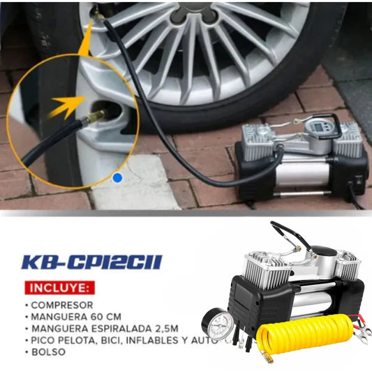 Compresor 4x4 Doble pistón: Tu aliado en el camino🛣️🏎️