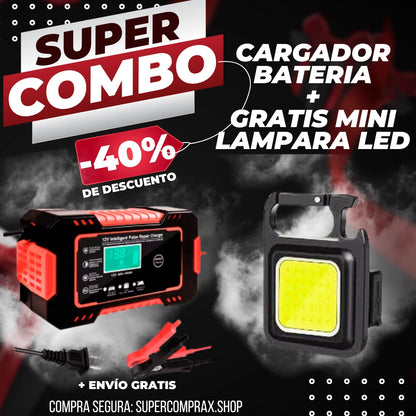 🔥 ¡SUPER OFERTA! Cargador Inteligente para Batería + MINI LINTERNA GRATIS🚗