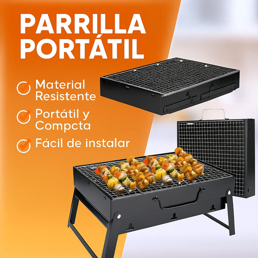 Parrilla De Carbón Portátil Plegable + ENVIO GRATIS ✅🏠