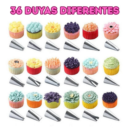 KIT PASTELERIA 66 PCS JUEGO DE DECORACION || GRAMERA Y BATIDORA|| EBOOK DECORACION DE PASTELES GRATIS ✅