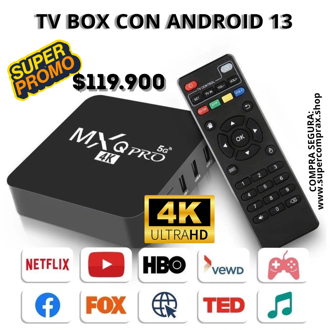 TV Box MX QXPro Android 13 (8GB RAM / 128GB! ¡EN OFERTA!