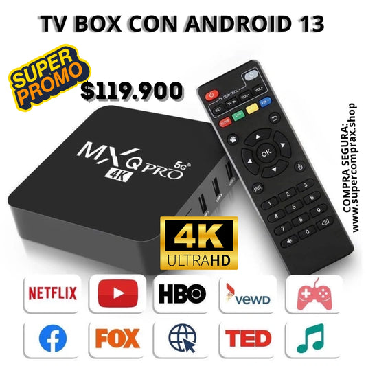 TV Box MX QXPro Android 13 (8GB RAM / 128GB! ¡EN OFERTA!