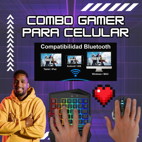 Combo Gamer Para Celular Rgb G98