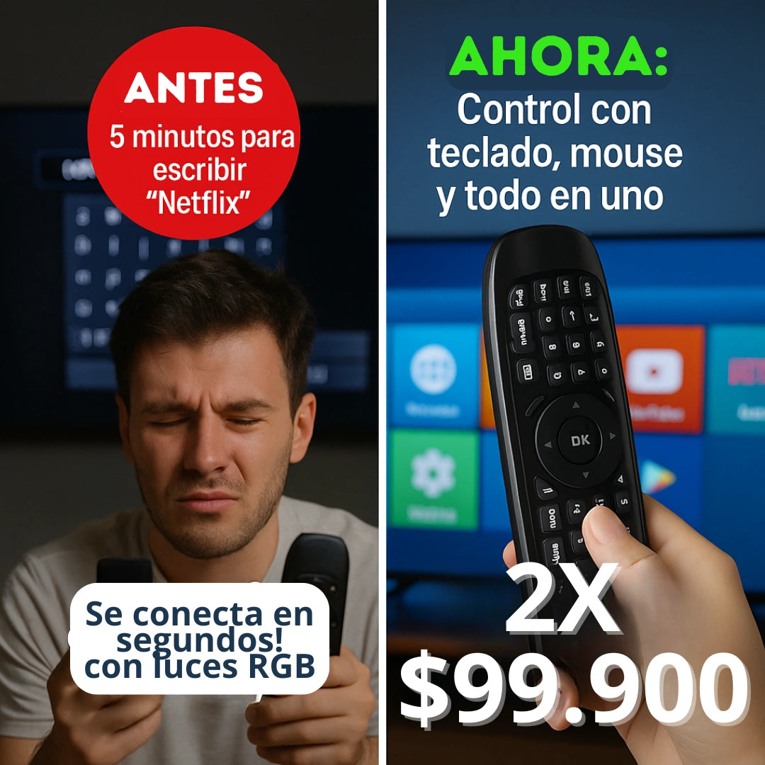 Control Smart Tv Air Mouse Teclado Avanzado Universal