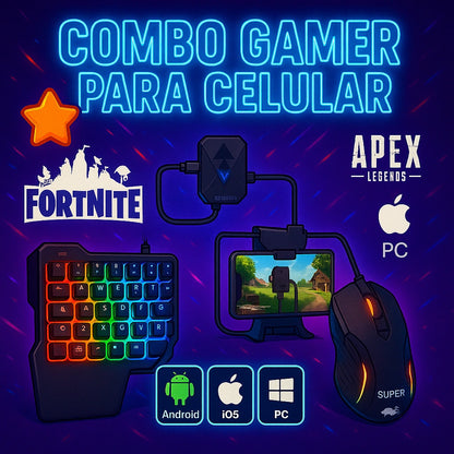 Combo Gamer Para Celular Rgb G98