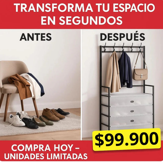 ORGANIZADOR ZAPATERO CON PERCHERO👕👜👞