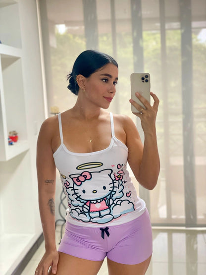 PIJAMA SHORT PIEL DE DURAZNO TALLA UNICA 🍑 HIPER-OFERTA