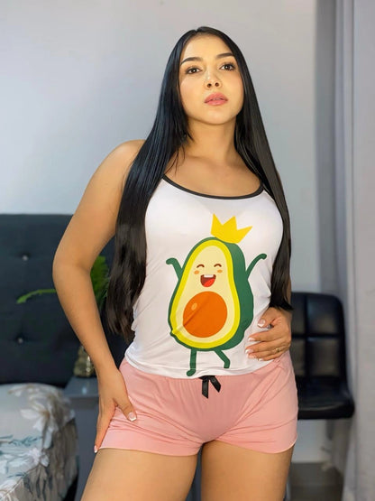 PIJAMA SHORT PIEL DE DURAZNO TALLA UNICA 🍑 HIPER-OFERTA