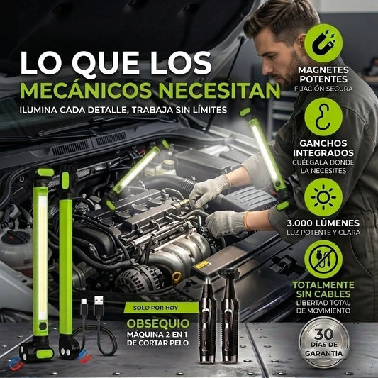 Barra de Iluminación Magnética Profesional para Talleres, Mecánicos y Detailing!!