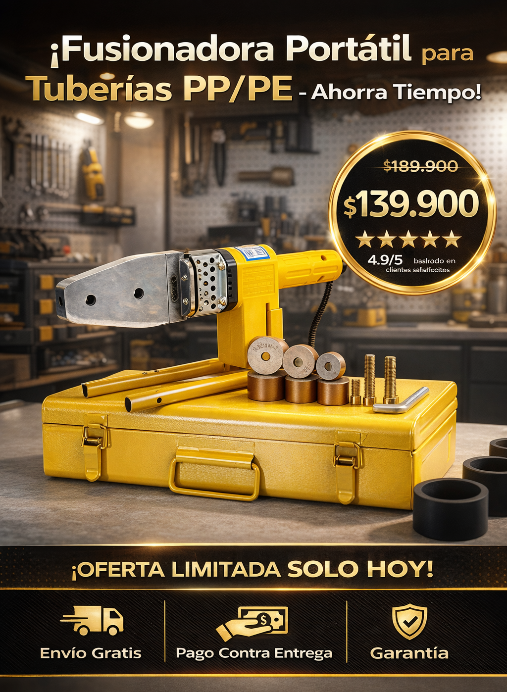 Soldadora De Tuberias Maquina Polifusor 110v