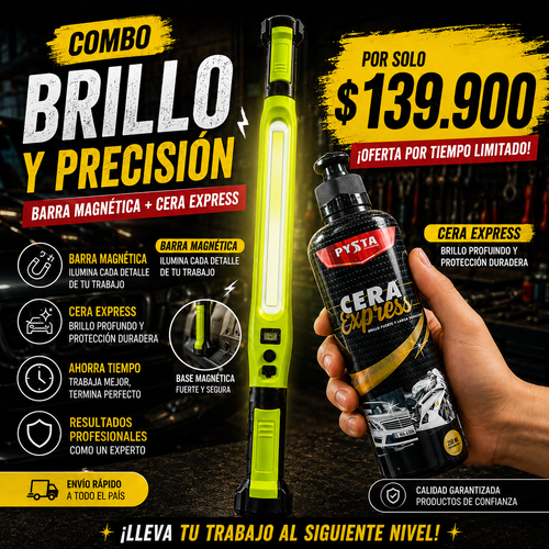 Herramienta de trabajo luz LED + Cera express GRATIS HOY