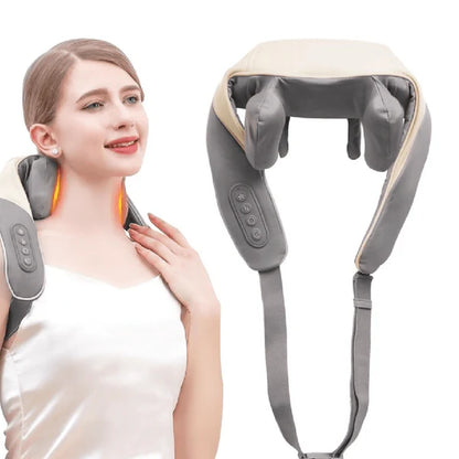 MASAJEADOR CERVICAL PRO-ALIVIO™ ⚡ (Recargable + Calor Relajante)
